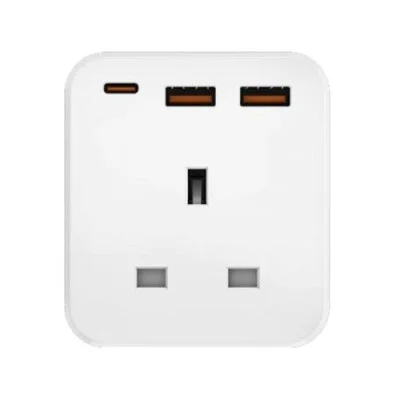 BAZIC GOPORT CUBE, EXTENSION WALL CHARGER WITH BUILT-IN USB OUTPUT - WHITE